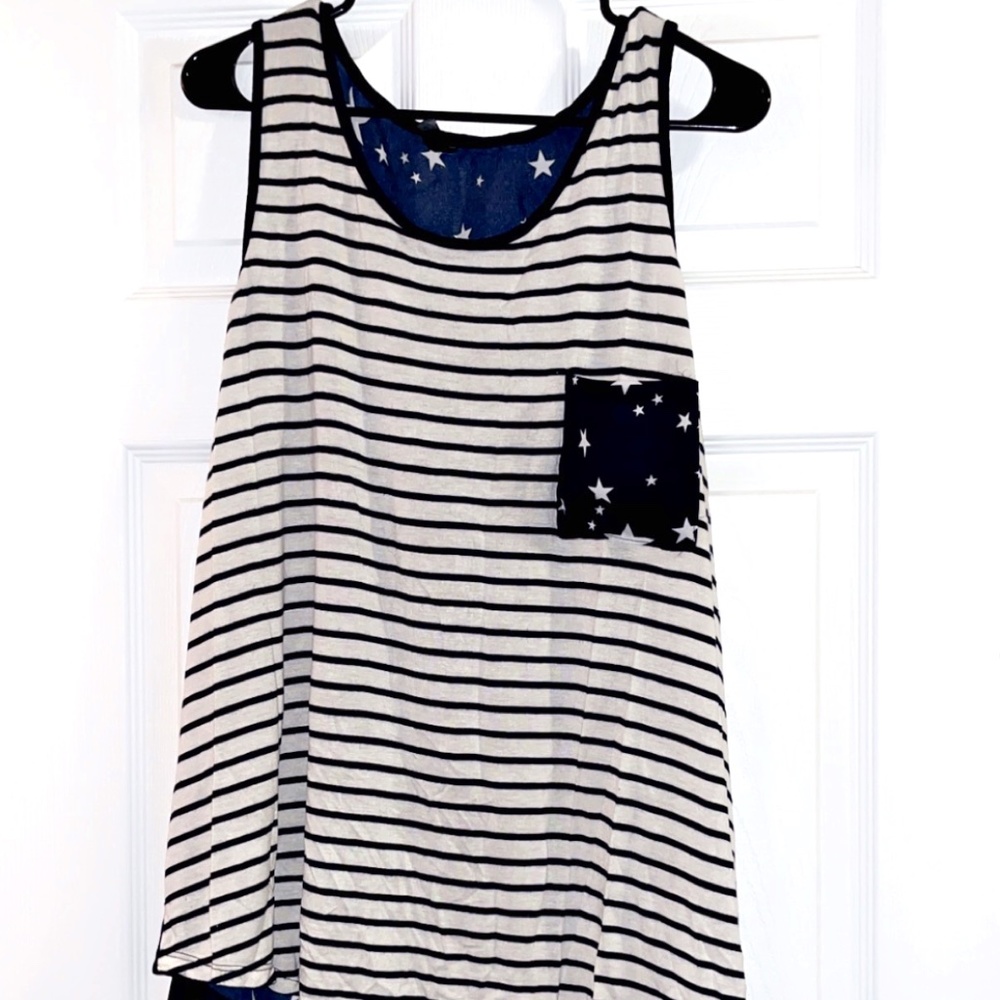 Stars and Stripes tank size 1X